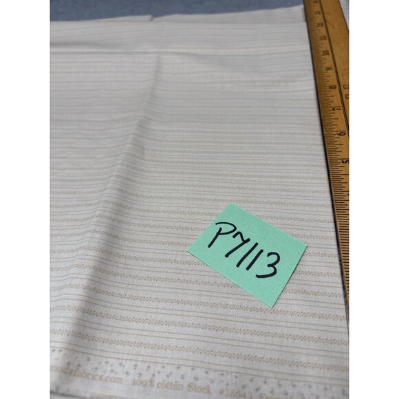 Jo Morton Cream Striped Cotton Fabric 1/2 yard x 44" Quilting Sewing Crafts Mate - Picture 5 of 6